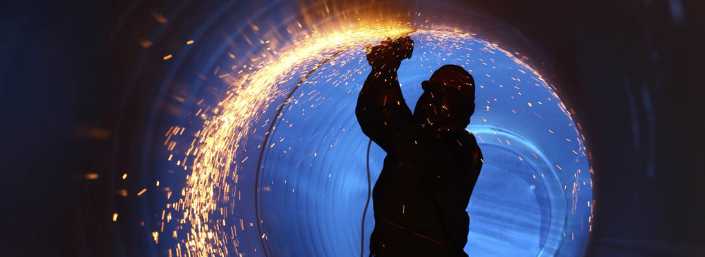 Sparks in a tunnel